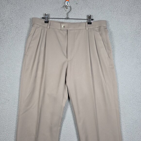 Perry Ellis Pants Mens Size 32x30 Taupe Flex Stretch Non Iron Classic Fit NWT - Picture 2 of 10
